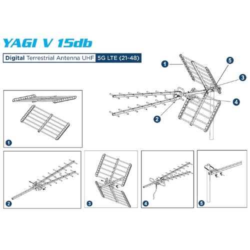 EDISION Κεραία Τηλεόρασης Yagi 15dB - UHF ANTENNA
