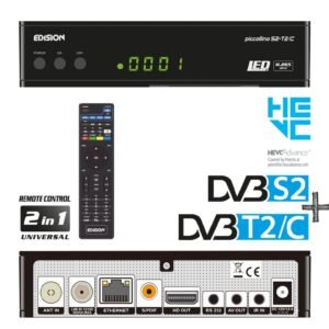 EDISION PICCOLLINO S2+T2/C Combo Δέκτης DVB-S2 & DVB-T2