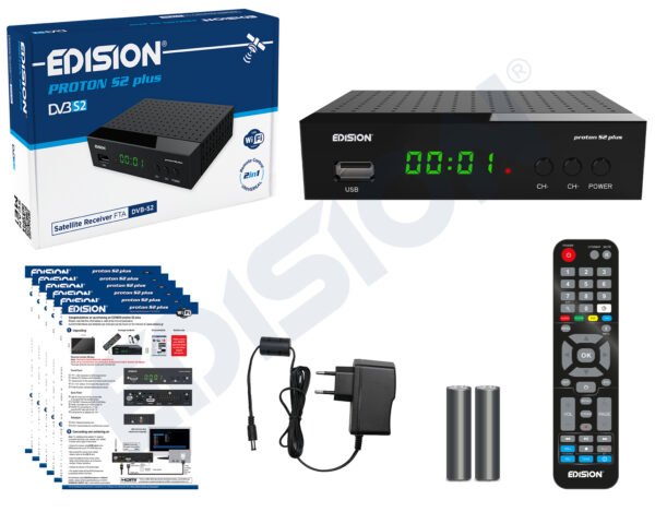 EDISION PROTON S2 Plus Δορυφορικός Δέκτης DVB-S2